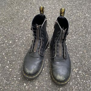 dr. martens 1460 front zipper boot